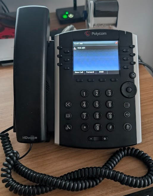 Poly VVX 400 Color IP Business Phone – Used (Handset, Cord, & Stand)