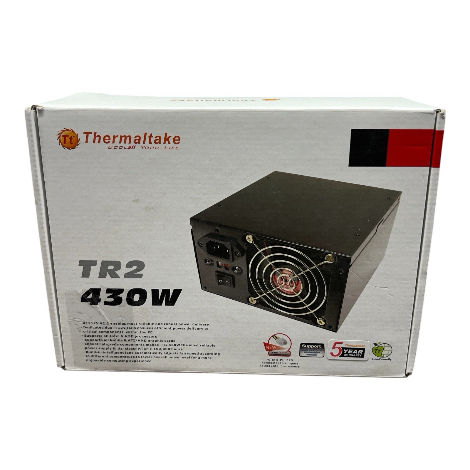 Thermaltake TR2 430W ATX Computer Power Supply PSU W0070RU w Box Accessories