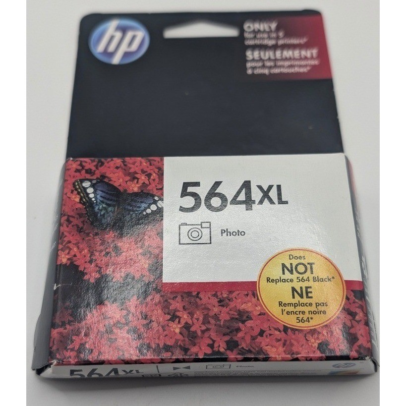 HP 564XL Photo Ink Cartridge High Yield CB322WN Genuine New Sealed Feb 2019