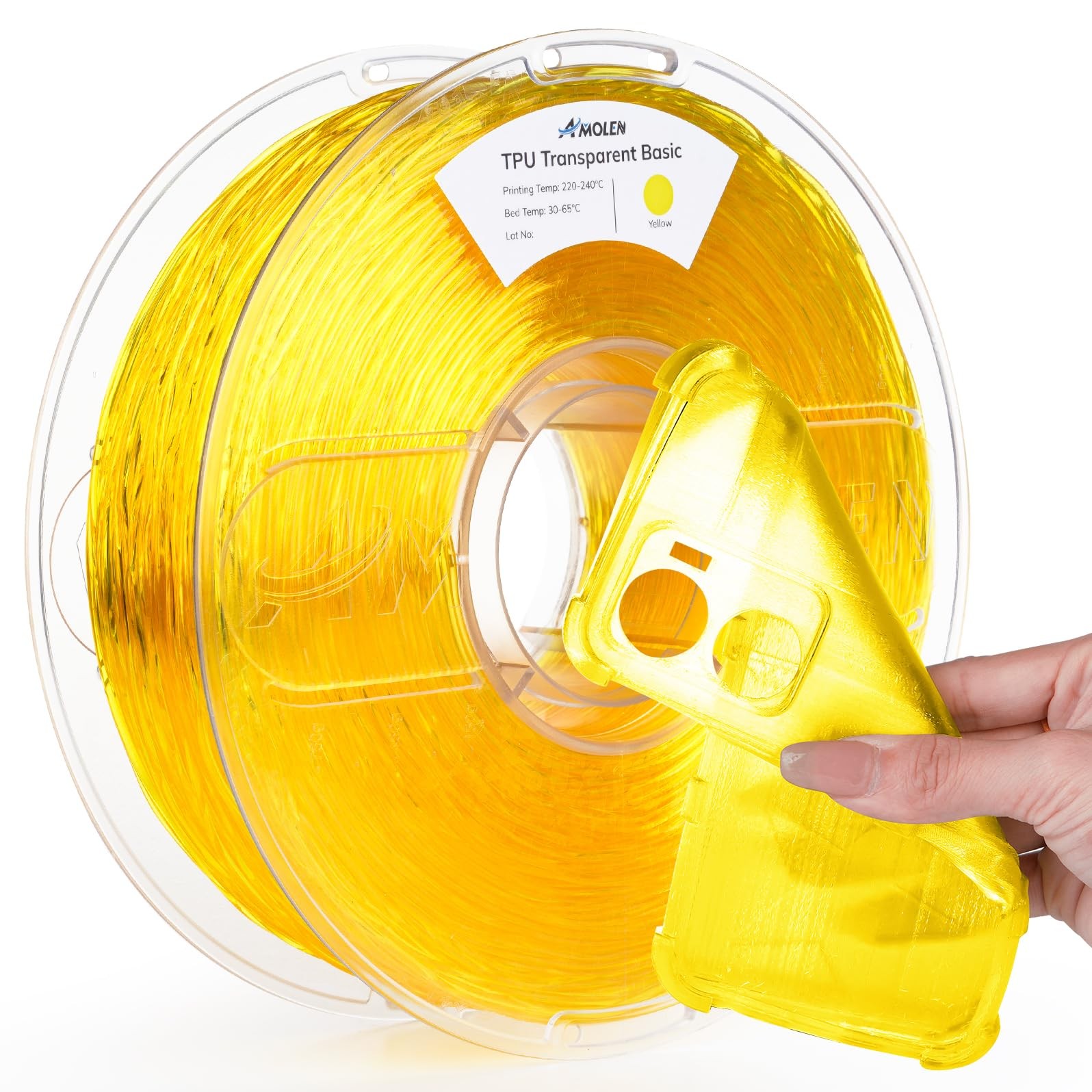 AMOLEN 95A TPU 3D Printer Filament 1.75mm, High Hardness and Resilience TPU T...