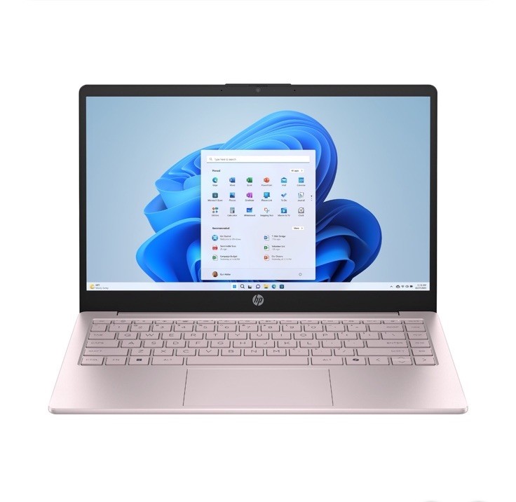 HP 14"  HD Windows 11 Laptop Intel Processor N150 4GB RAM 128GB UFS Pink - NEW
