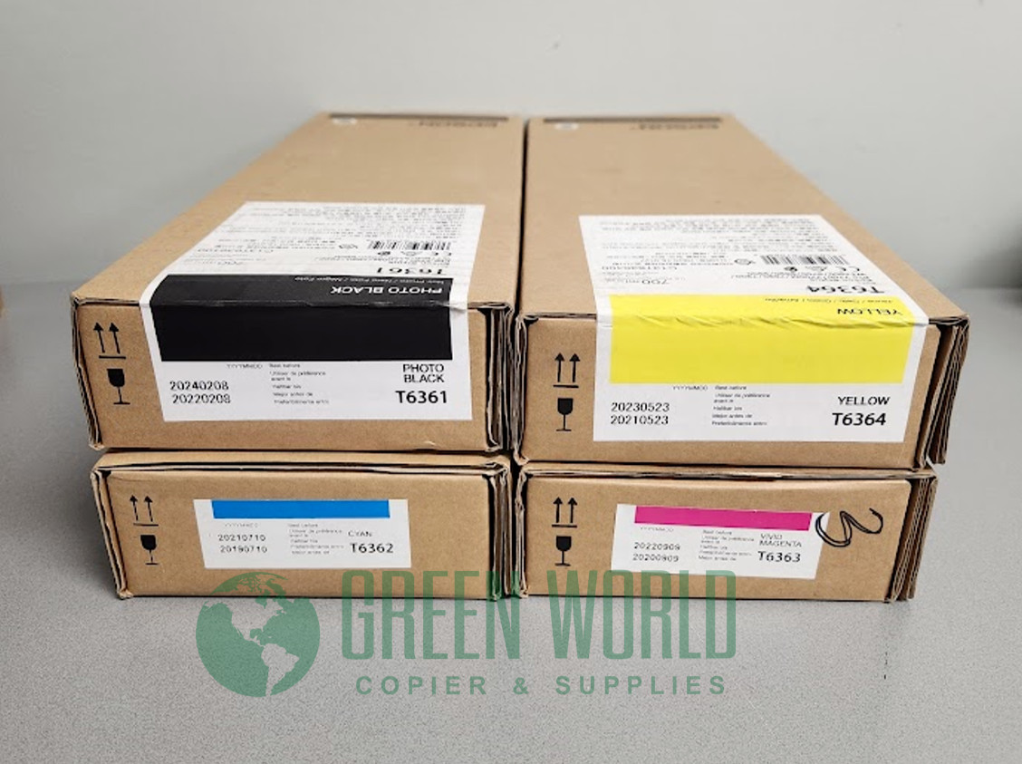 EPSON T6363 T6361 T6362 T6364 UltraChrome HDR Ink 7700/7890/7900 Lot of 4