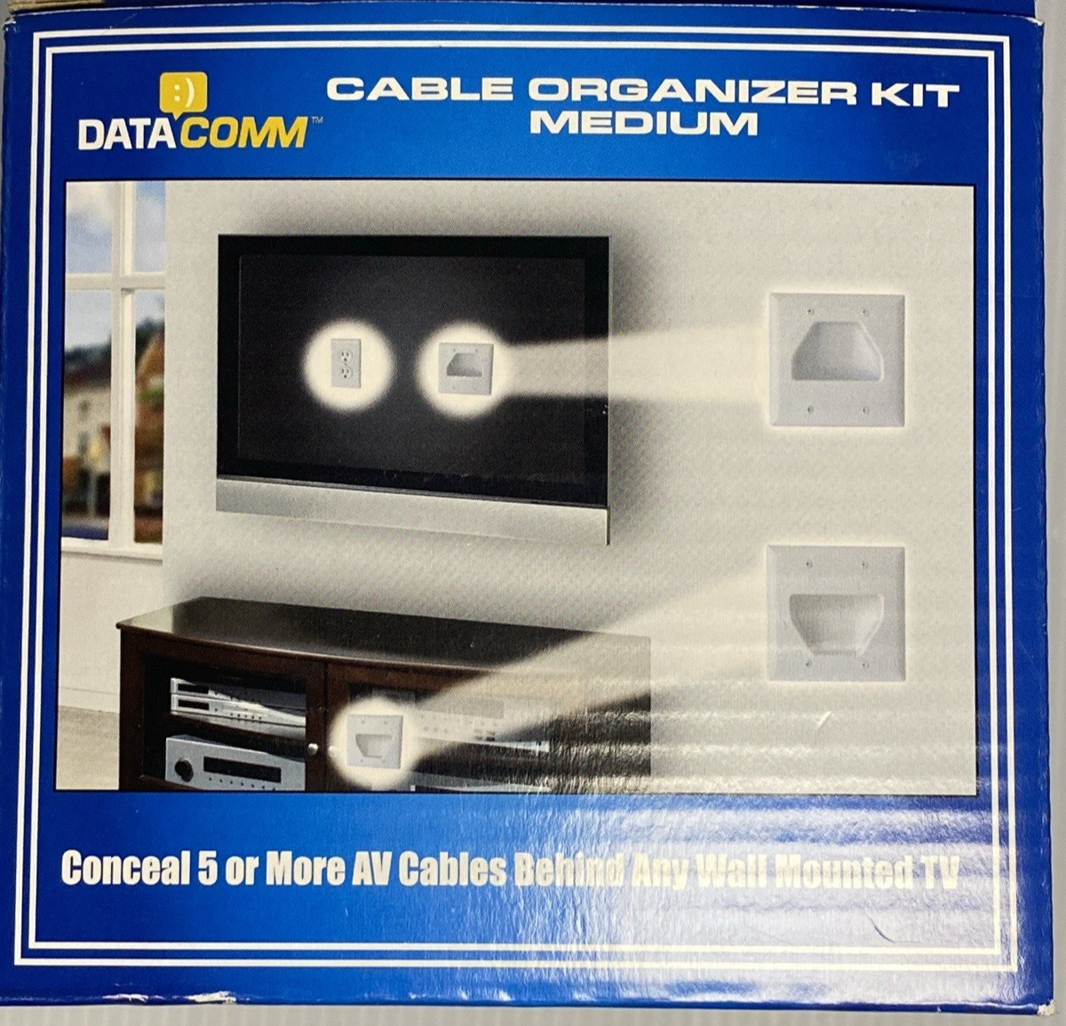 Datacomm Electronics 50-3332-WH-KIT 2 Cable Organizer Kit NIB