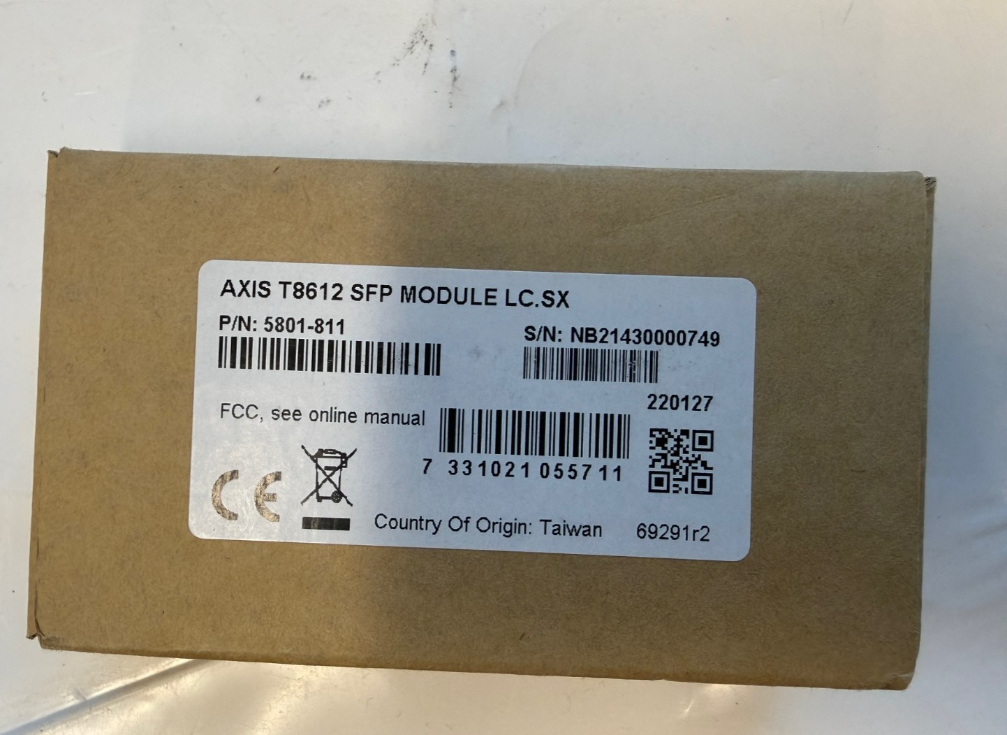 AXIS T8612 SFP MODULE LC.SX 5801-811