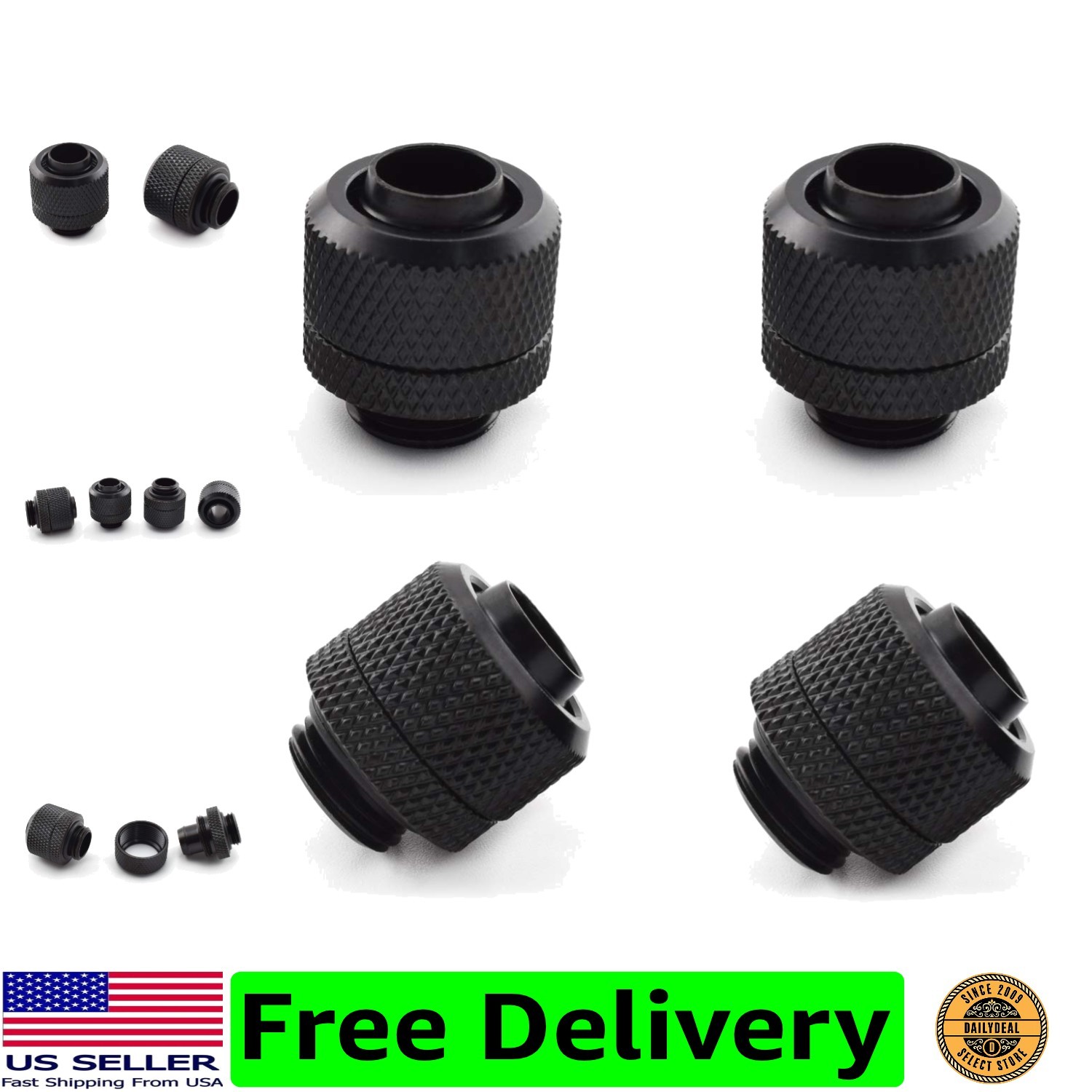 4-Pack G1/4" to 3/8" ID 5/8 OD Quick Tighten Compression Fitting
