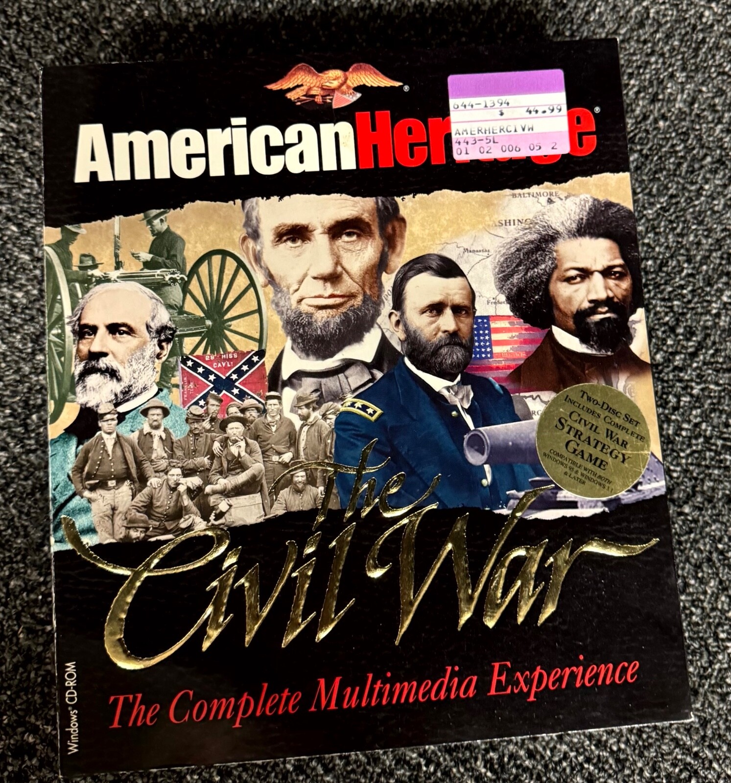 American Heritage - The Civil War (CD-Rom, 1995, 2 CDs) Multimedia Windows
