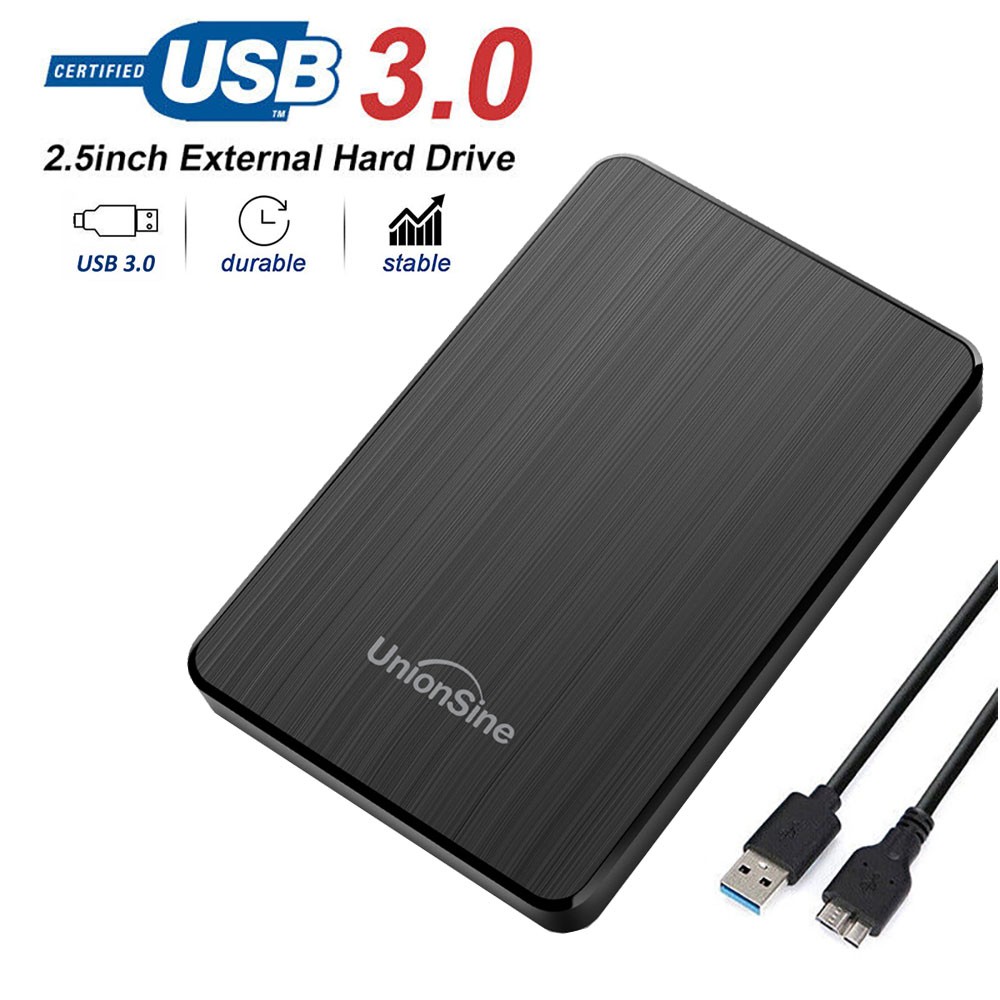 UnionSine External Hard Disk Drive USB 3.0 Super speed for PC/Laptop/PS/Xbox One