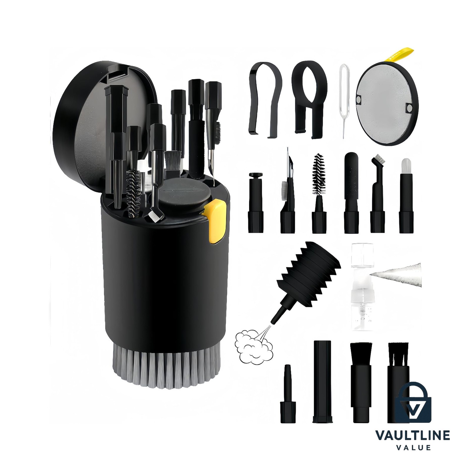 20-in-1 Laptop Phone Screen Earbud Cleaning Kit with Brushes and Tools