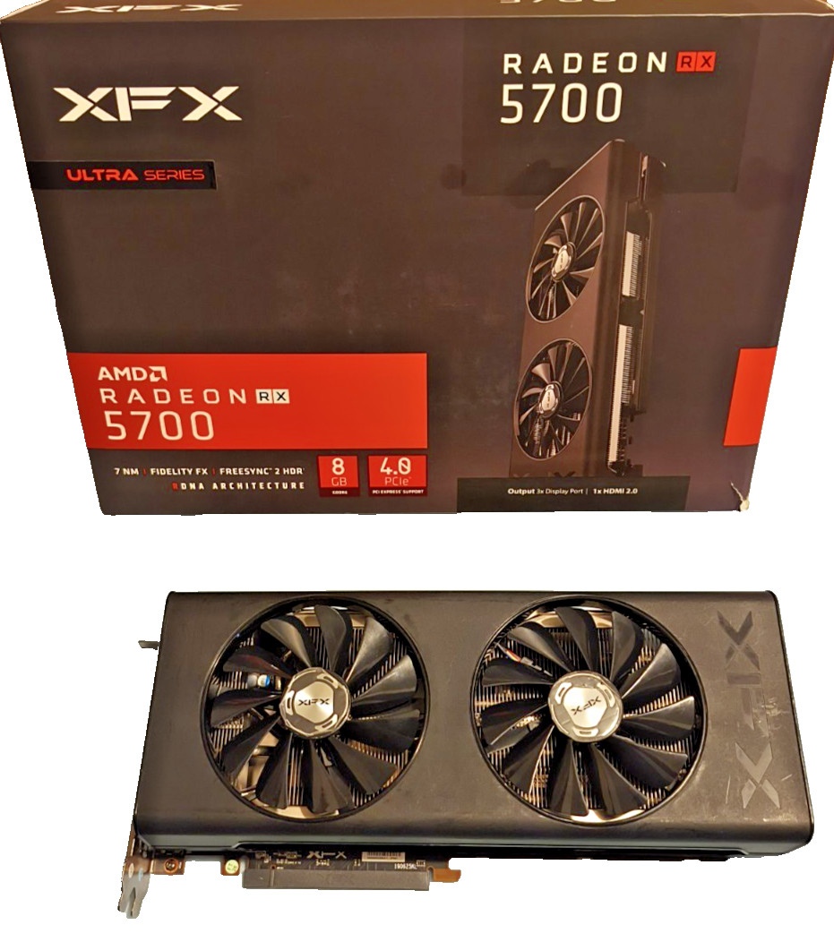 XFX DD Ultra Boost AMD RX 5700 8GB – Serviced, Tested, with Box
