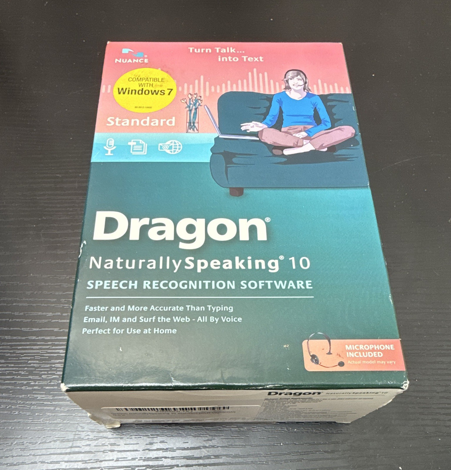 Nuance Dragon NaturallySpeaking 10 Standard CD Windows 7 English