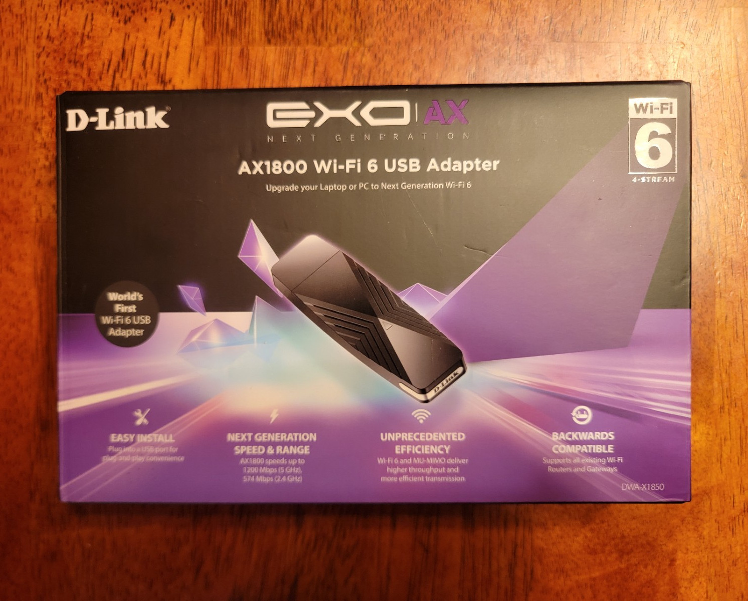 D-Link DWA-X1850 EXO AX1800 Wi-Fi 6 USB 3.0 Adapter Dual-Band MU-MIMO