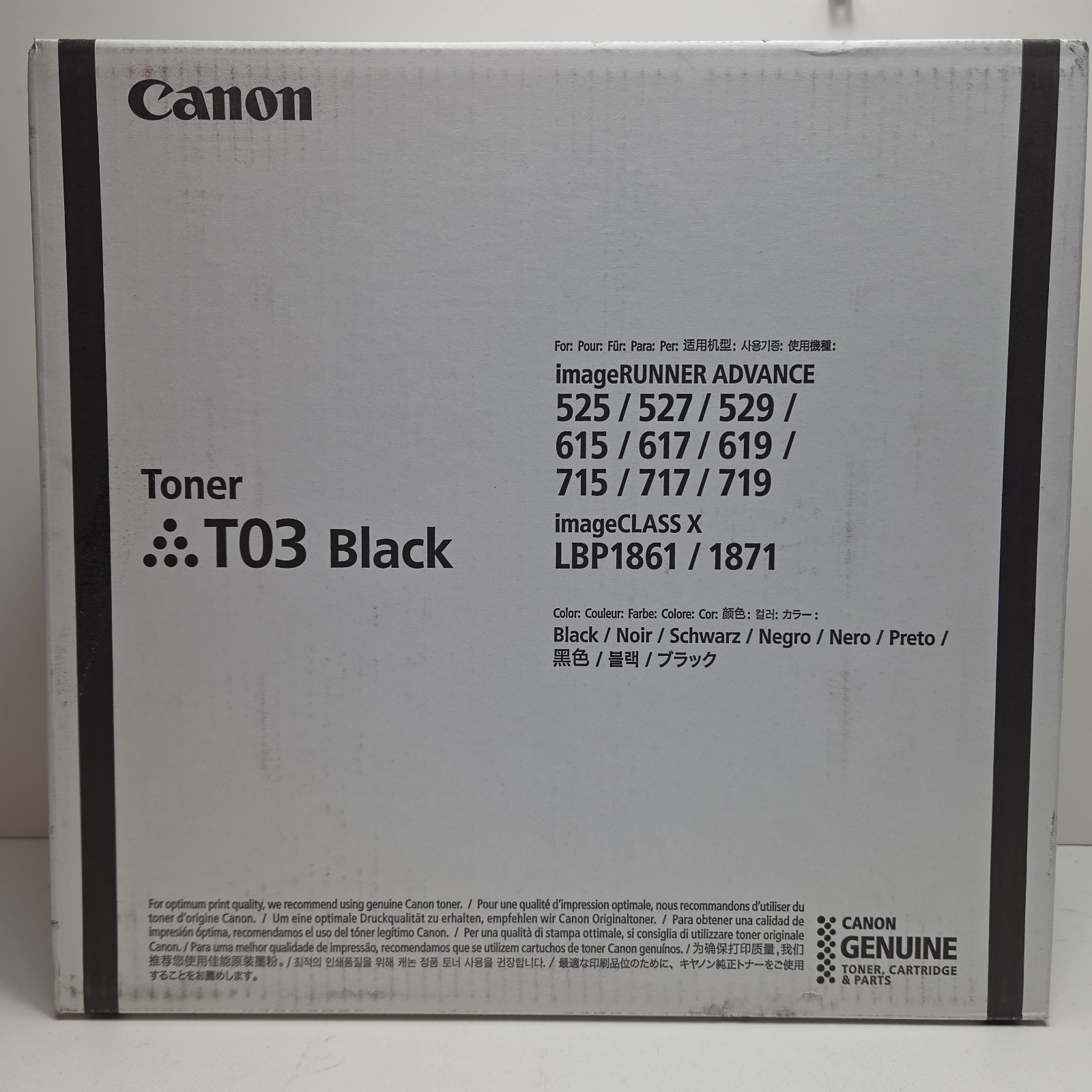 NEW GENUINE - CANON T03 BLACK TONER CARTRIDGE - 2725C001 - SEALED BOX