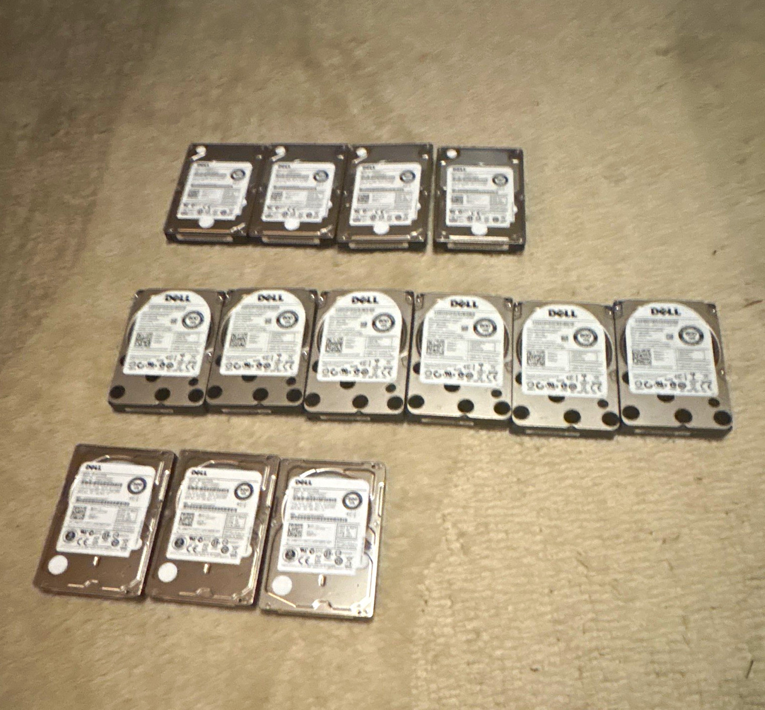 Lot of 13 Dell 2.5in SAS 15K RPM Hard Drive Lot 300GB/600GB/900GB 6Gbps Silver