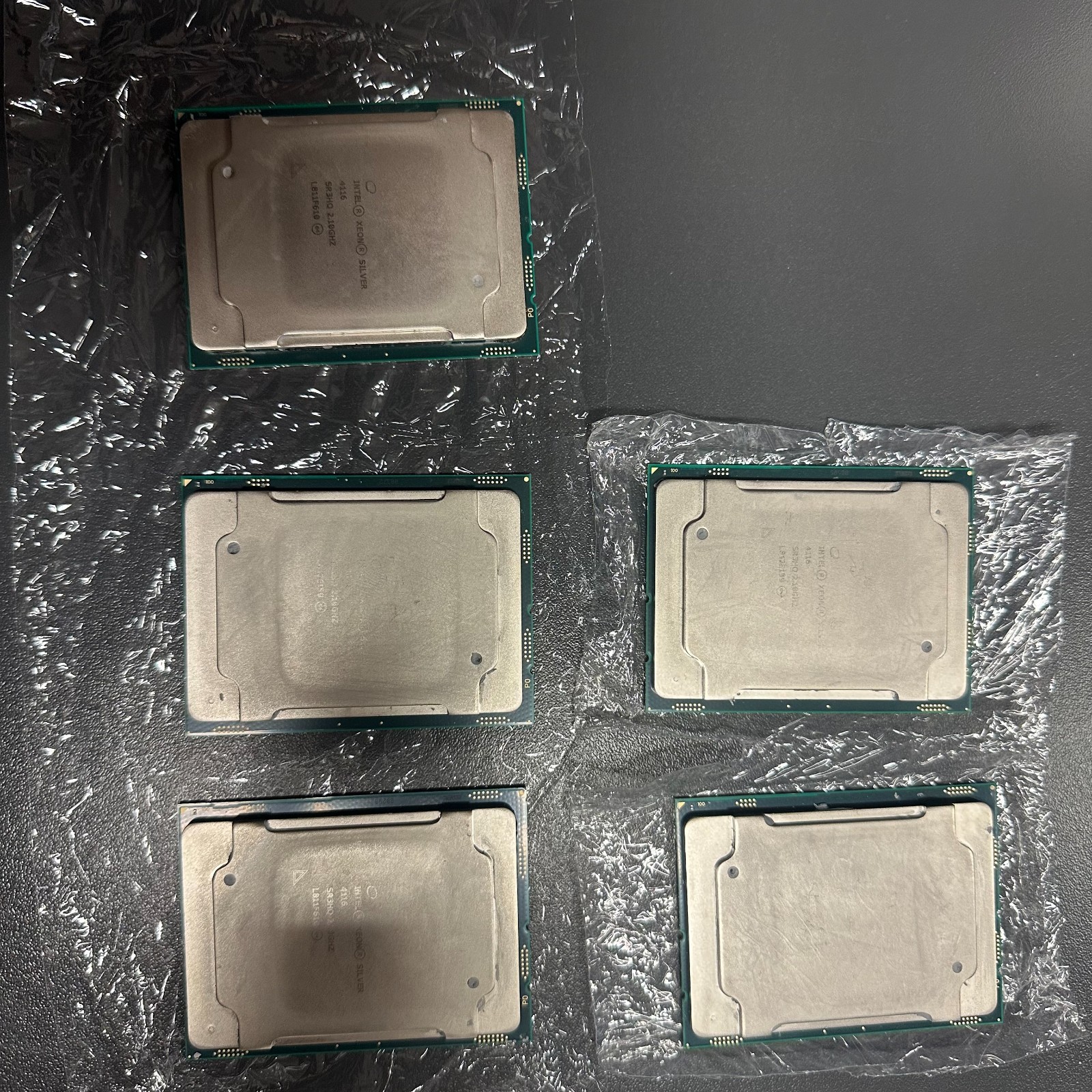 Set of 5 Intel Xeon Silver 4116 2.1GHz