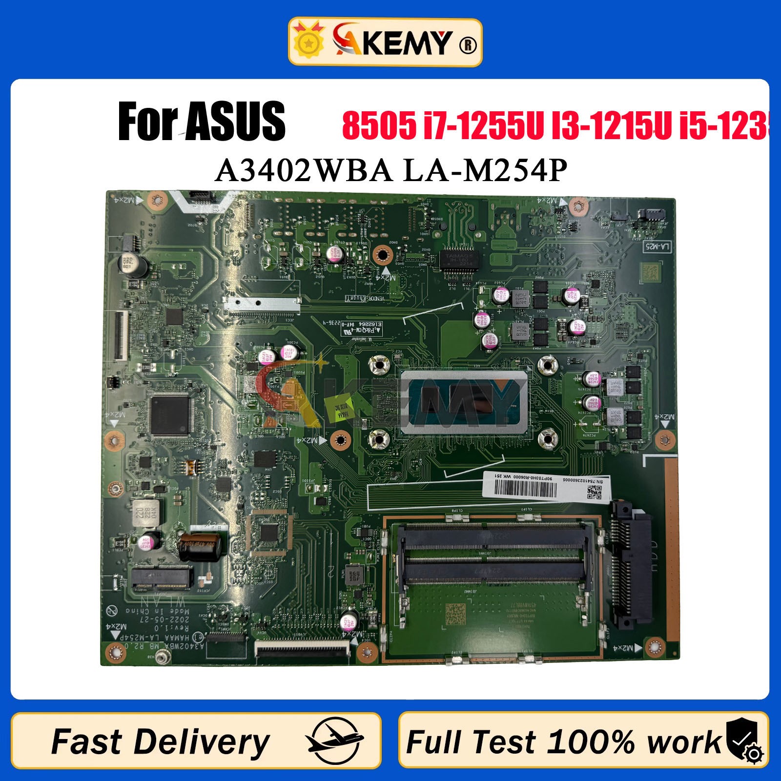 A3402WBA For ASUS Vivo AIO A3402WBA LA-M254P Motherboard 8505 I7 I5 I3 Tests OK
