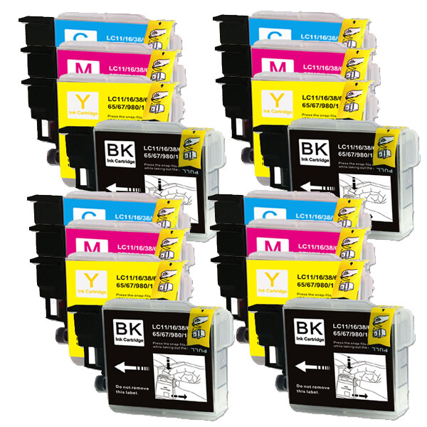 16P Printer Ink Set fits Brother LC61 MFC-295CN MFC-490CW MFC-495CW MFC-5490CN