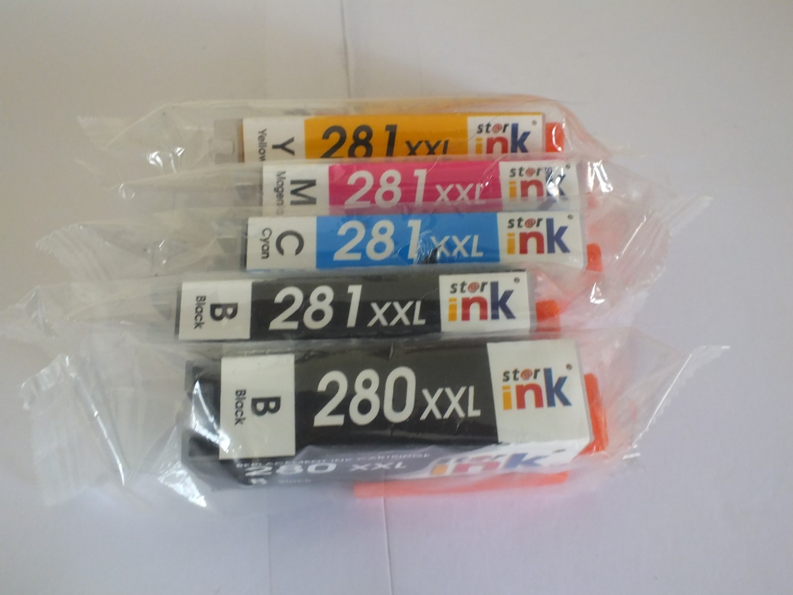 5 Pk Star Ink Cartridge Set Compatible for Canon 280/281 XXL BLK/Y/C/M