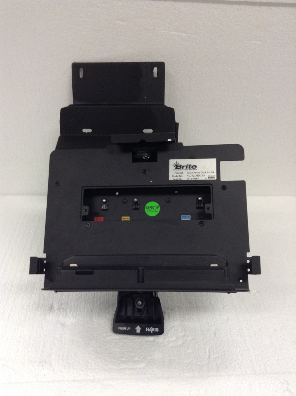 Brite FUJ-Q738DCSA Dock for Fujitsu Q738 w/ Havis C-DMM-3006 Ford Mount WORKING