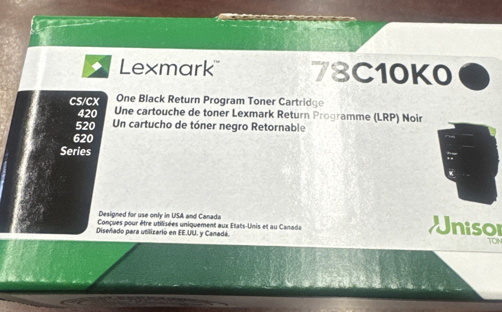 Lexmark 78C10K0 Black Return Program Laser Toner Cartridge CS/CX420/520/620