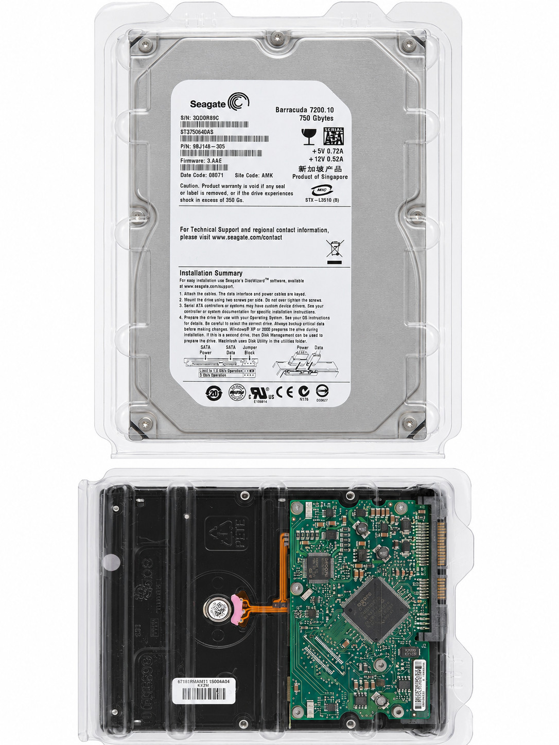 NEW Seagate Barracuda Hard Drive 7200.10 ST3750640AS 750GB SATA 3.5" HDD NOS