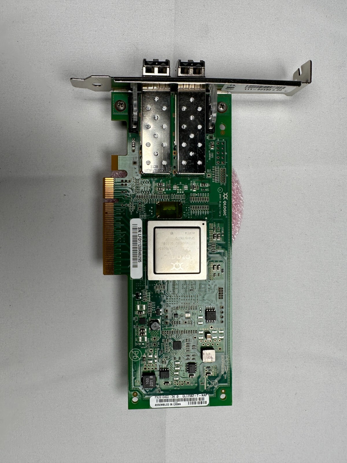 QLogic QLE2562-T-NAP P2810403-34D Dual Port 8Gb Fibre Channel PCIe HBA