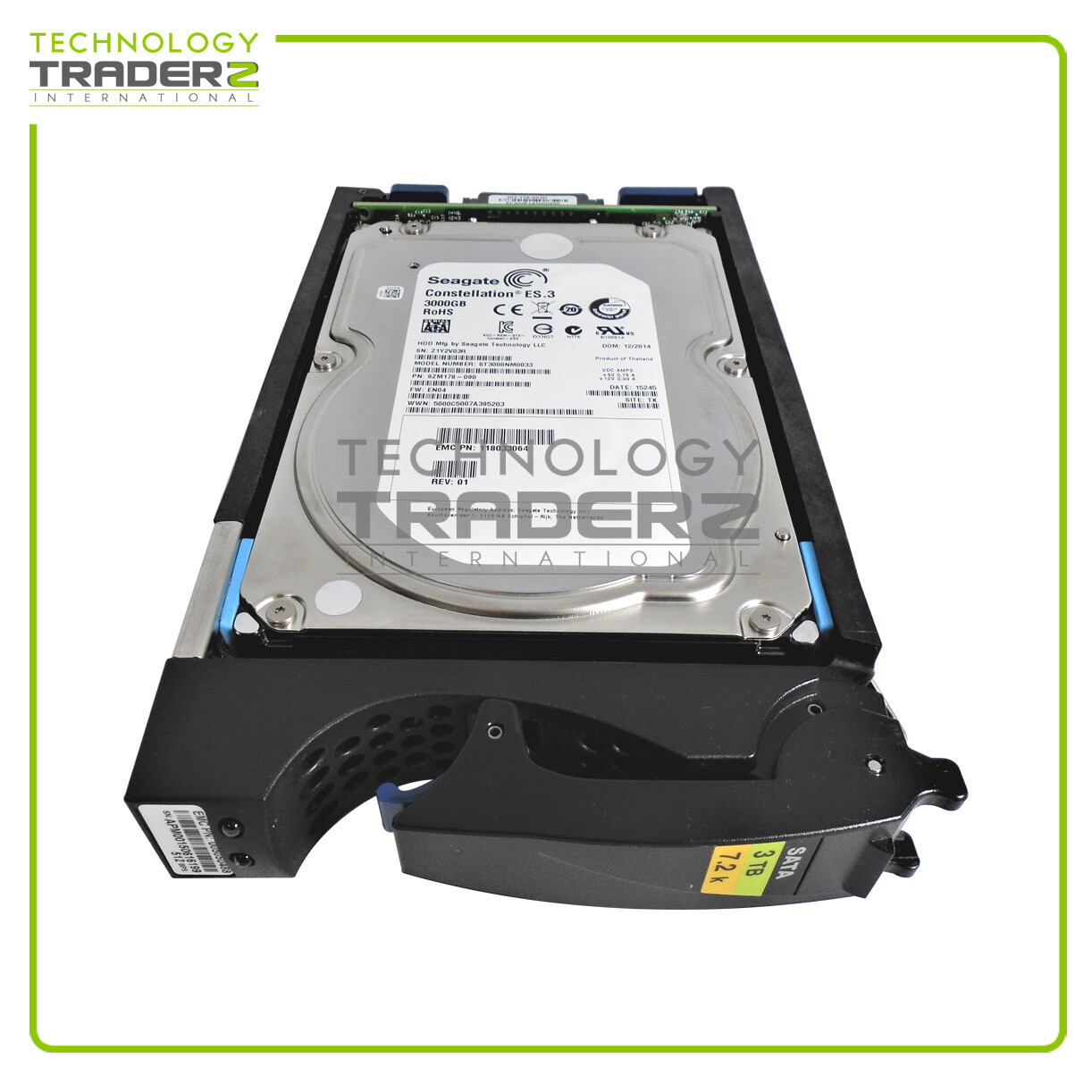 005050488 EMC 3TB 7.2K SATA 6G 3.5'' Hard Drive 118033064 ST3000NM0033 *Pulled*