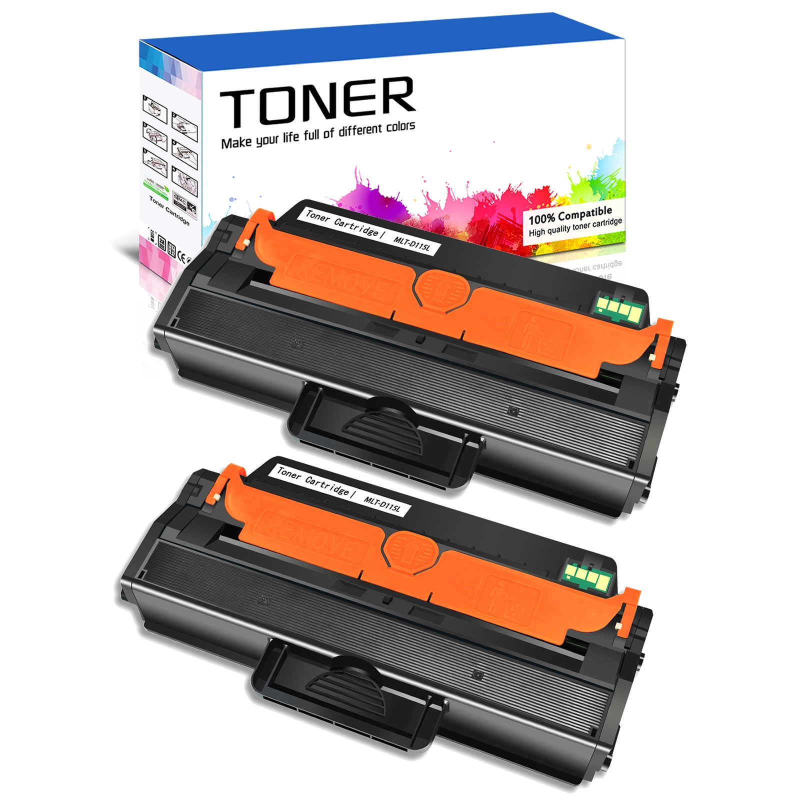 2PK Black MLT-D115L 115L Toner Cartridge For Samsung M2670N 2670FN 2870FW 2870FD