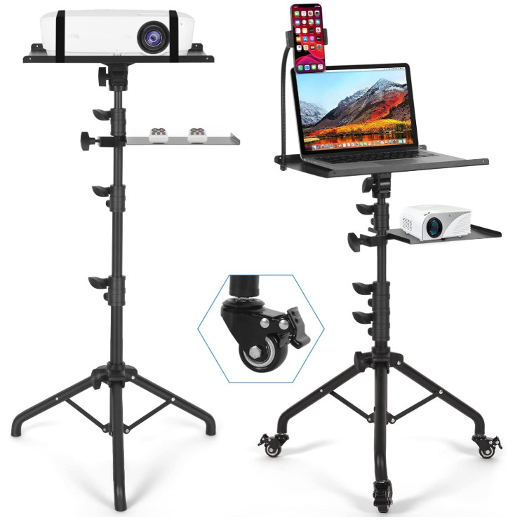 Mesa soporte portátil laptop con ruedas altura ajustable con soporte móvil