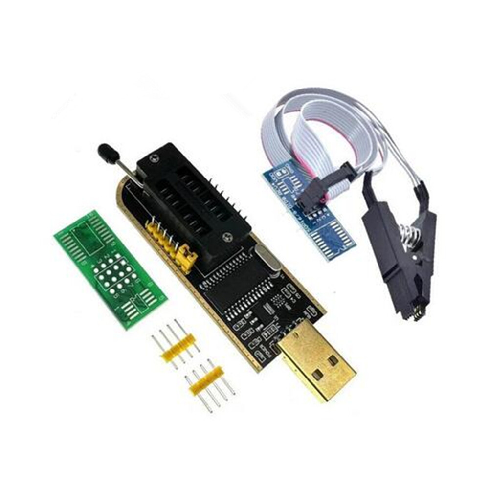 CH341A 24 25 Series Flash BIOS USB Programmer Module + SOIC8 SOP8 Test Clip 1Set