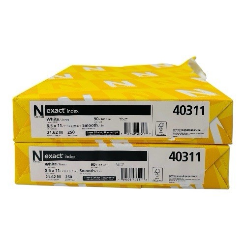 500 Sheets Neenah Exact Index 8.5" x 11" White Printer Paper 90 Basis *Read*