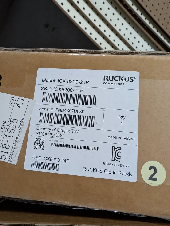 Ruckus ICX8200-24P 24-Port PoE+ Gigabit Switch 4x 25G SFP28 - New Open Box
