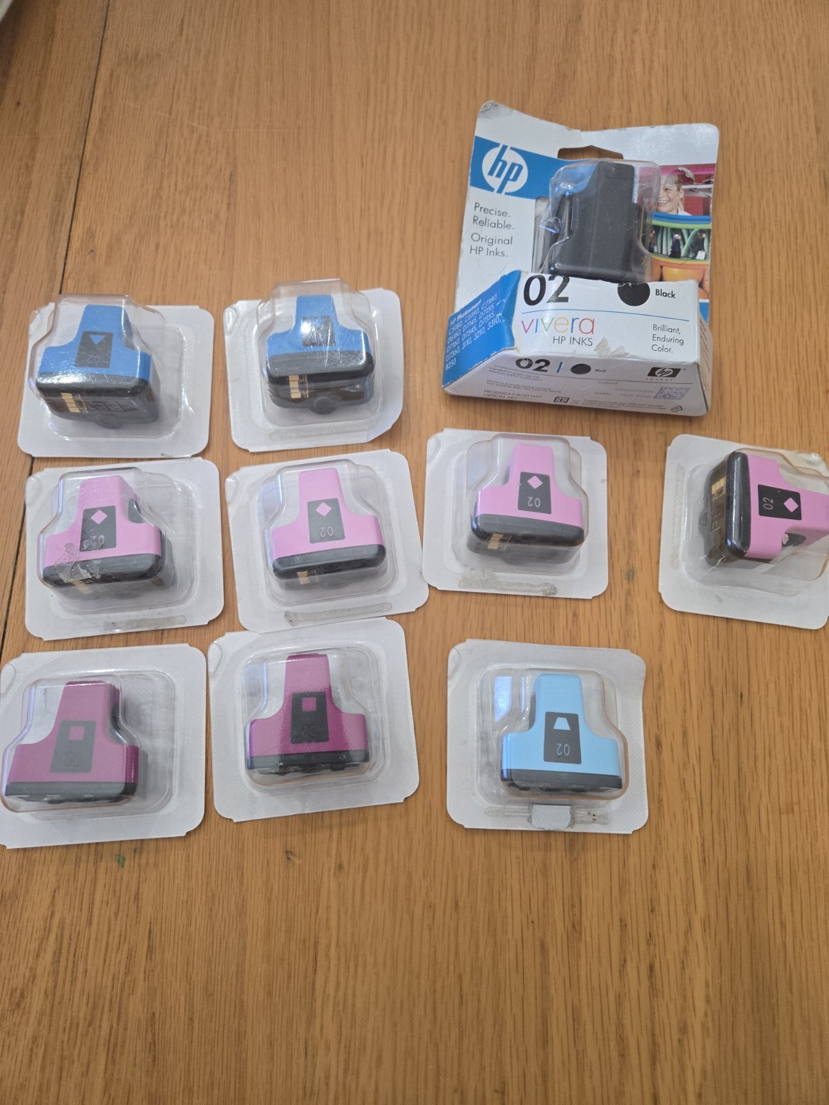 Genuine HP Photosmart 02 Ink cartridges lot Sealed Expired Vivera Combo Ink 10