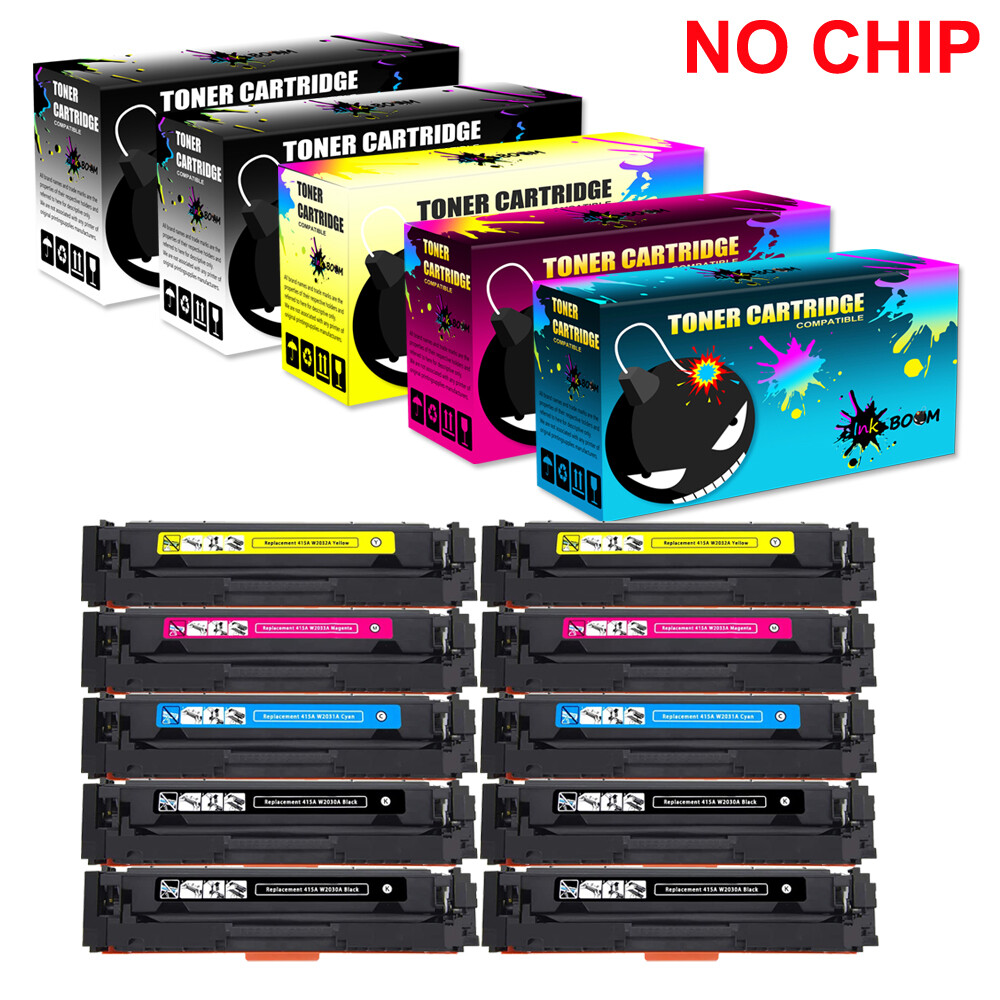 10 Toner replace for HP CF415A NOCHIP W2030A-3A Color LaserJet M454dn M454dw