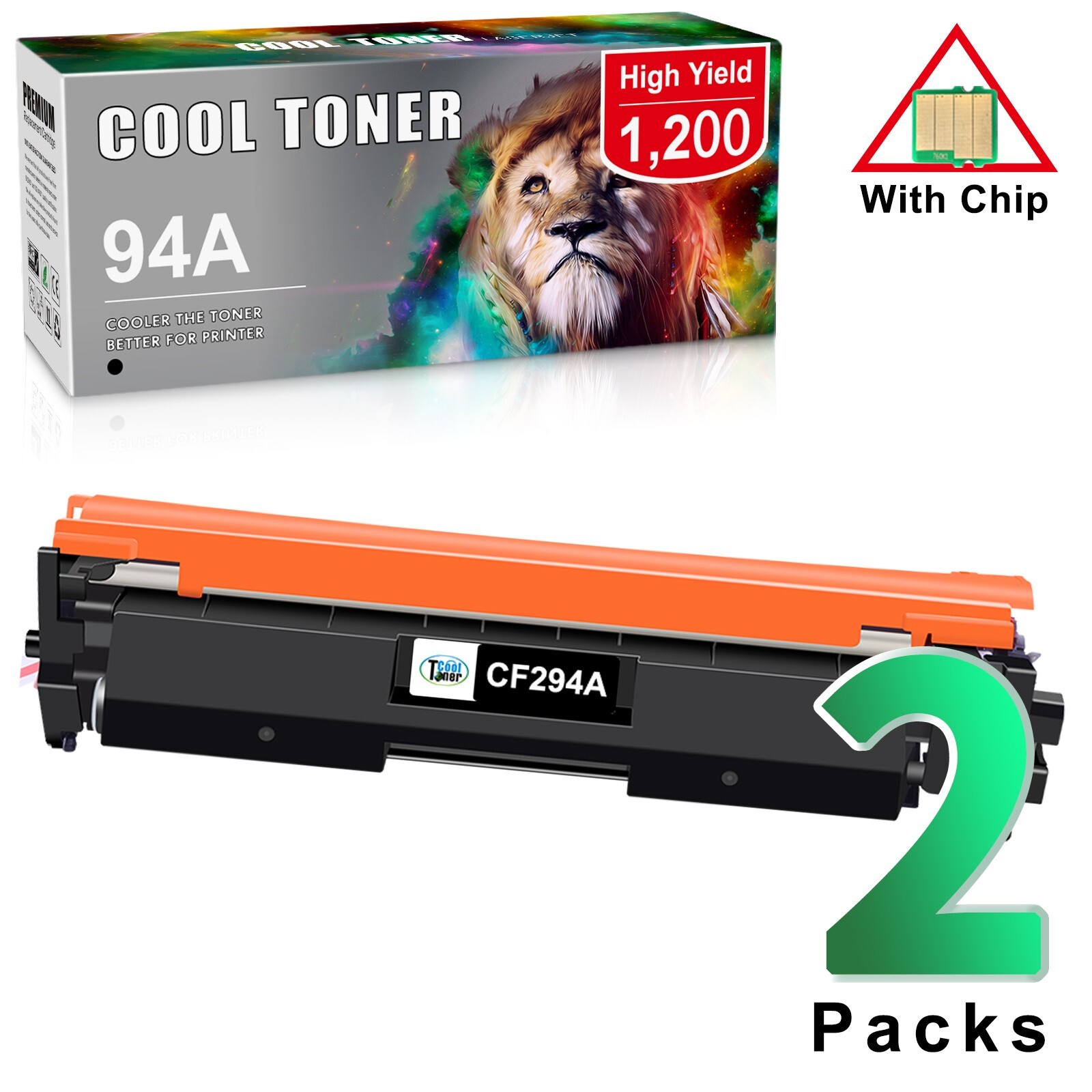 2PK CF294A Toner Cartridge For HP 94A LaserJet Pro M118dw MFP M148dw M148fdw