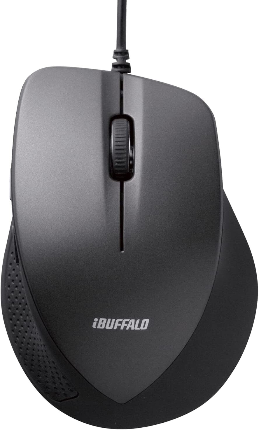 BUFFALO wired BlueLED mouse silent 5 button Black BSMBU19BK