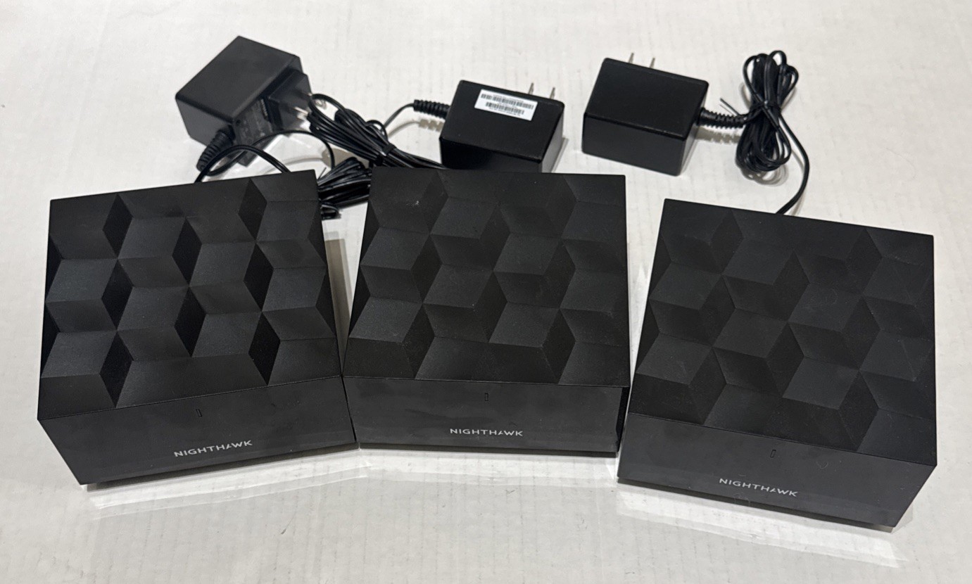 NETGEAR Nighthawk MR70 MS70 Black Mesh WiFi 6 Router Satellite System 3 Pack