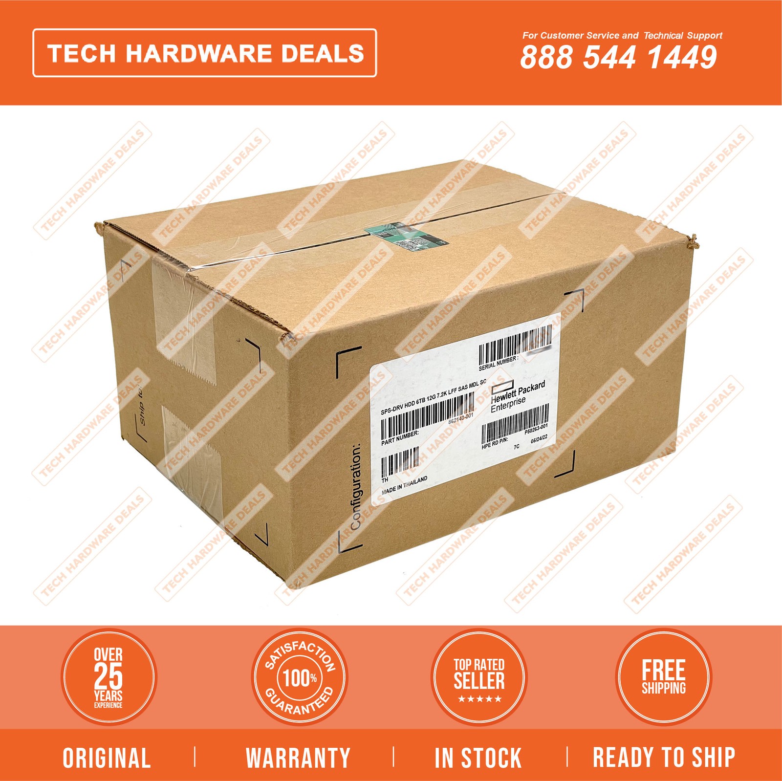 MB006000JYDNF  NEW SEALED HPE 6TB SAS 12G Business Critical 7.2K LFF SC 1-year W