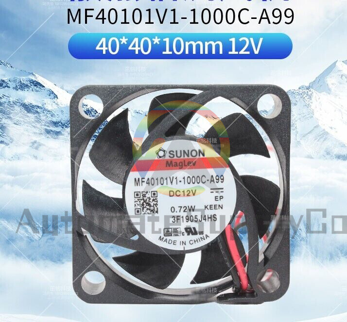 New SUNON MF40101V1-1000C-A99 12V 0.72A 4cm silent cooling fan