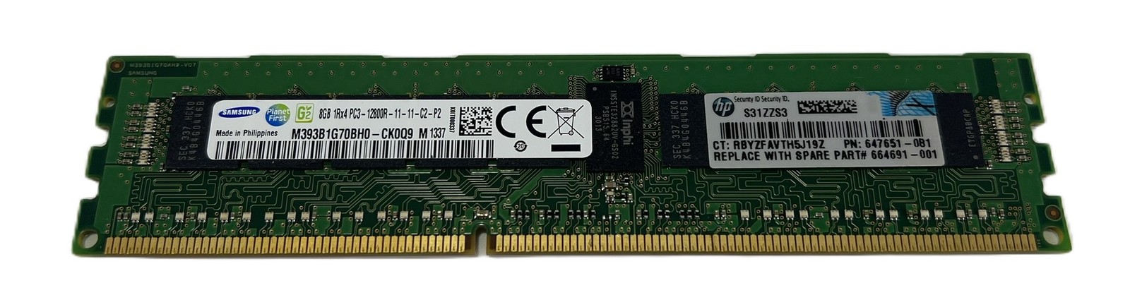 Lot of 63 Samsung 8GB DDR3 12800R Server RAM M393B1G70BH0-CK0 (CI)