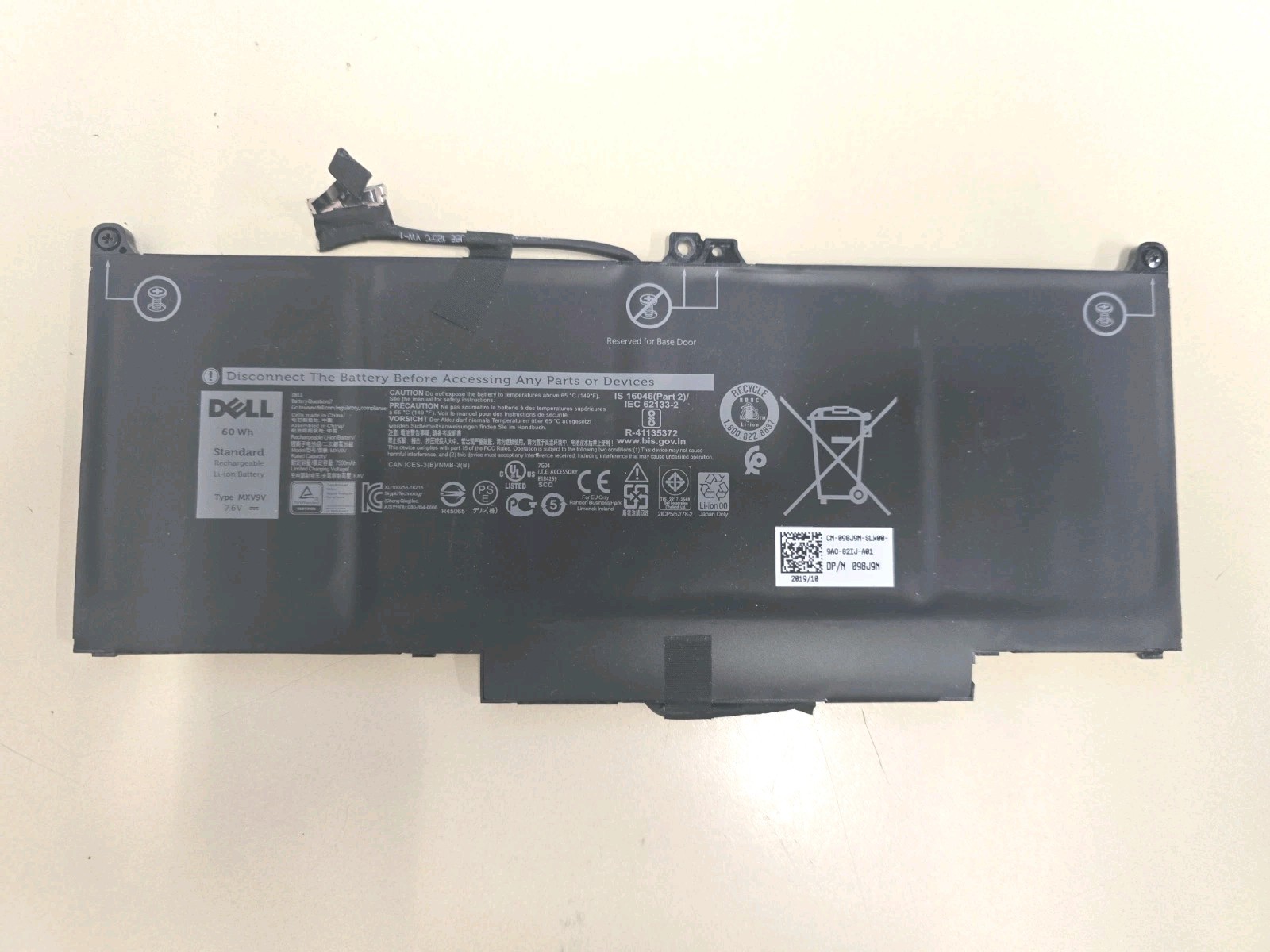 OEM Genuine 60WH MXV9V Battery For Dell Latitude 5300 5310 7300 7400 N2K62 5VC2M