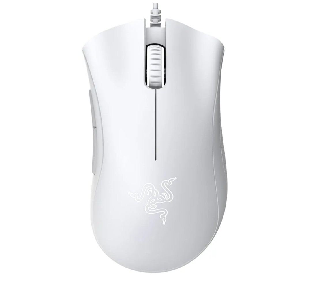 Razer DeathAdder Essential Gaming Mouse with 6400 DPI Optical Sensor - White