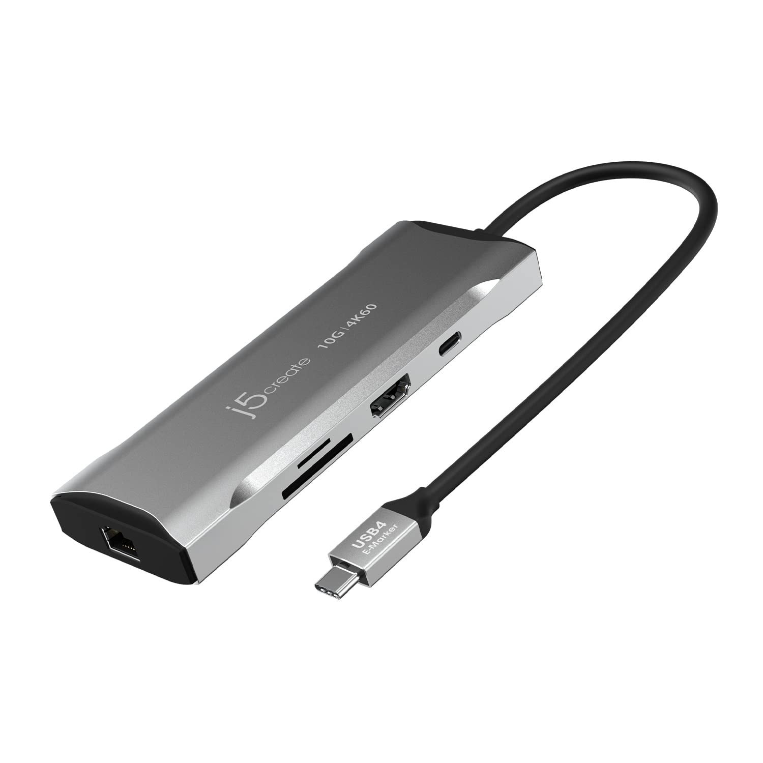 J5Create Laptop Docking Station 9-In-1 4K60Hz Hdmi Usb-C 10Gbps 2 Usb-A 10Gbps