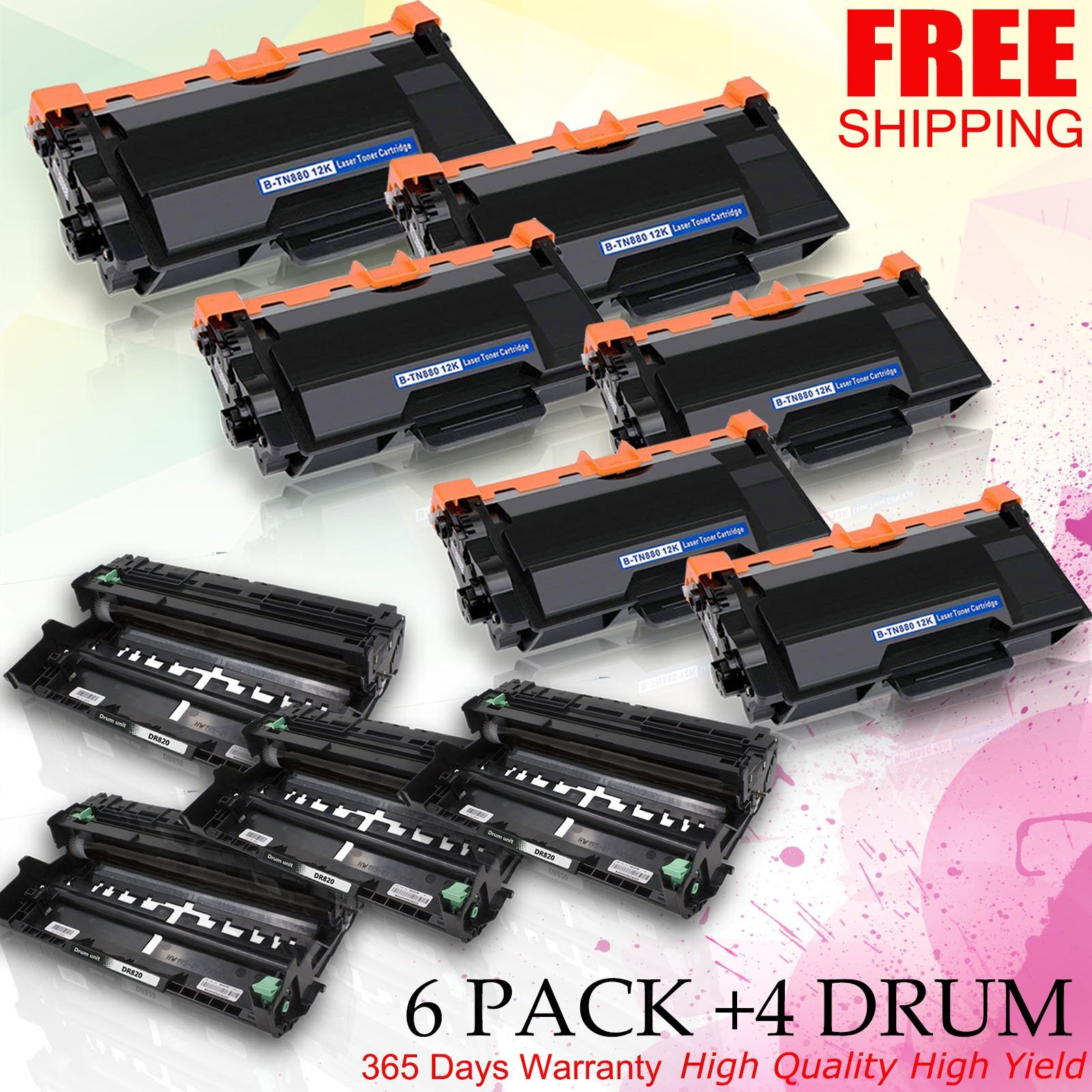 US STOCK For Brother 6PK TN880 4PK DR820 SET MFC-L5700DW HL-L5100DN/L6250DW