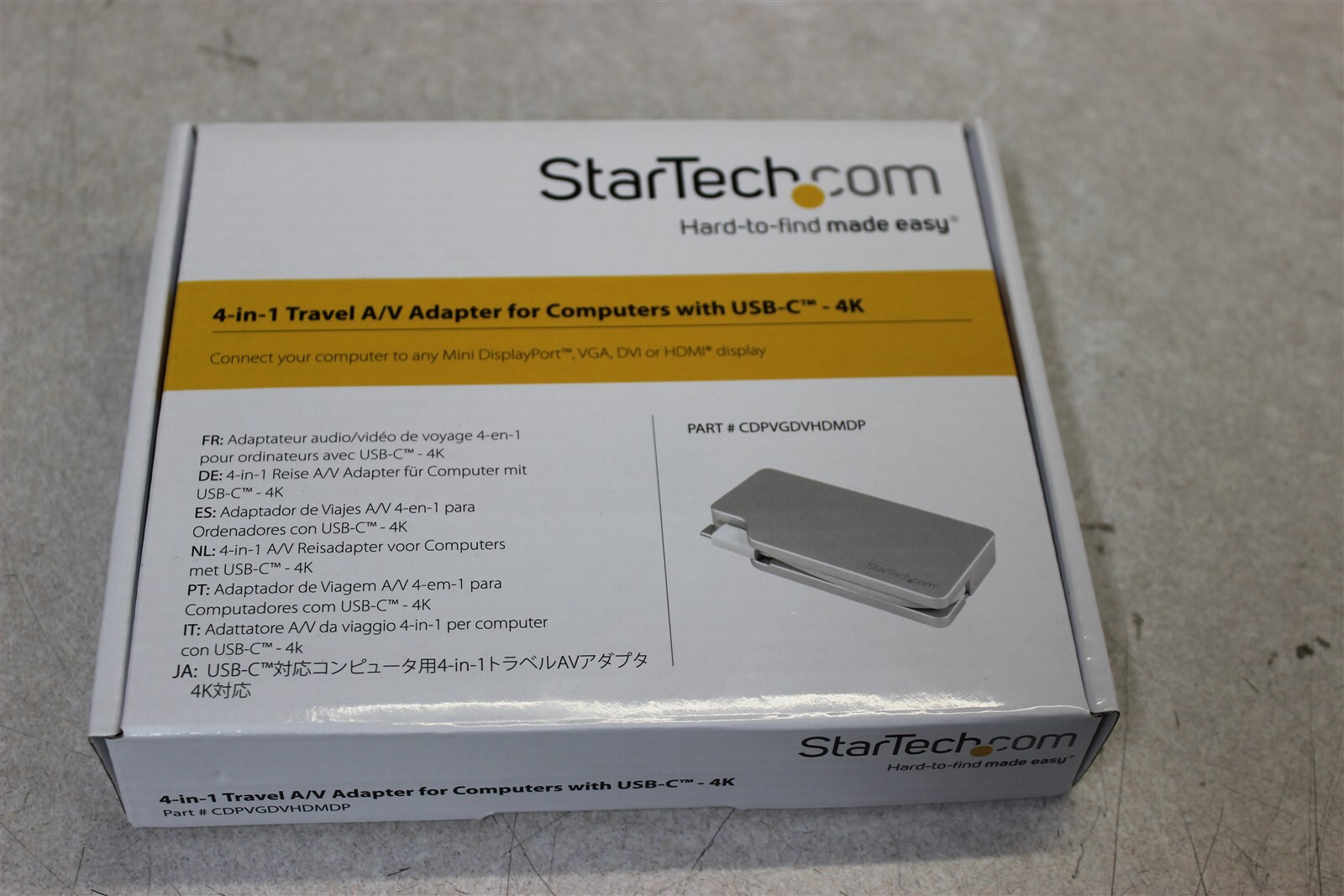 StarTech.com CDPVGDVHDMDP 4-in-1 Travel A/V Adapter for Computers with USB-C-4K