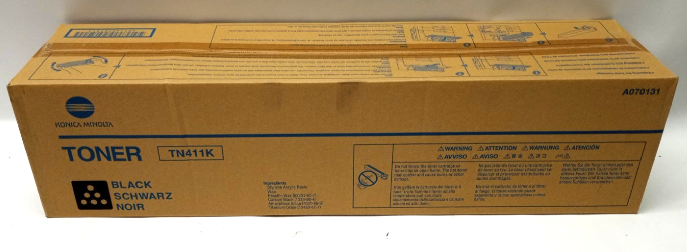 NEW SEALED Konica Minolta TN411K Black Toner Cartridge (A070131) N2220 C0
