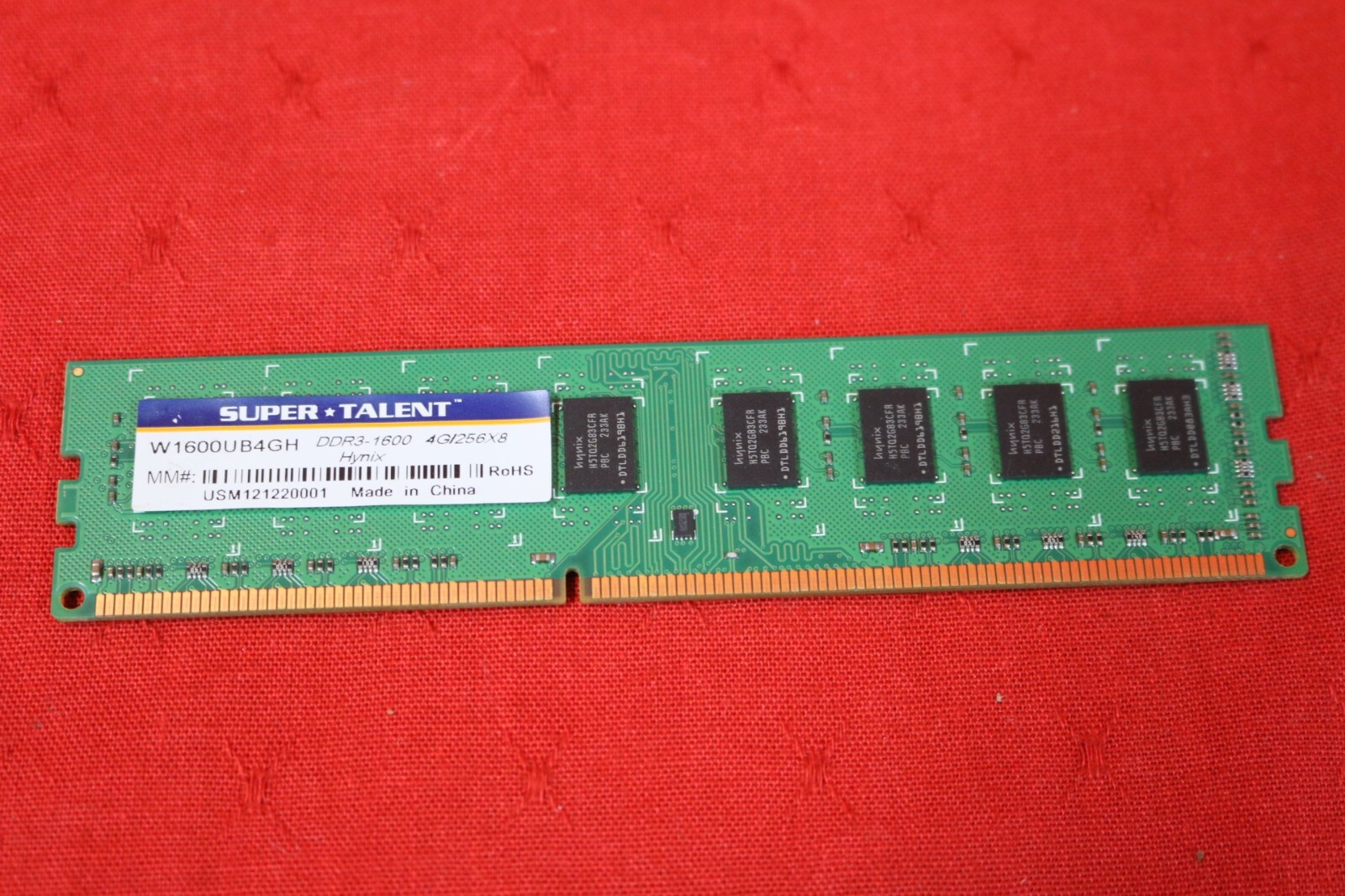 Super Talent w1600UB4GH DDR3-1600 4GI256X8 USM121220001 Hynix #U2