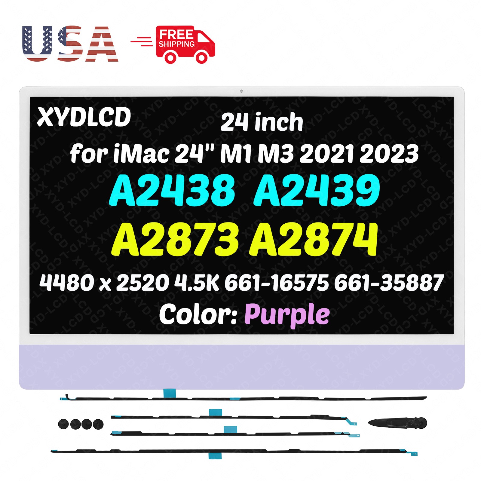 for iMac21,1 24 A2438 EMC3663 MGPL3LL/A LG204A-215 LG204A-214 LCD Screen Display