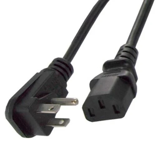 FLAT PLUG - AC Power Cable/Cord **RIGHT ANGLES** Wall Mount TV LCD LED - 3ft