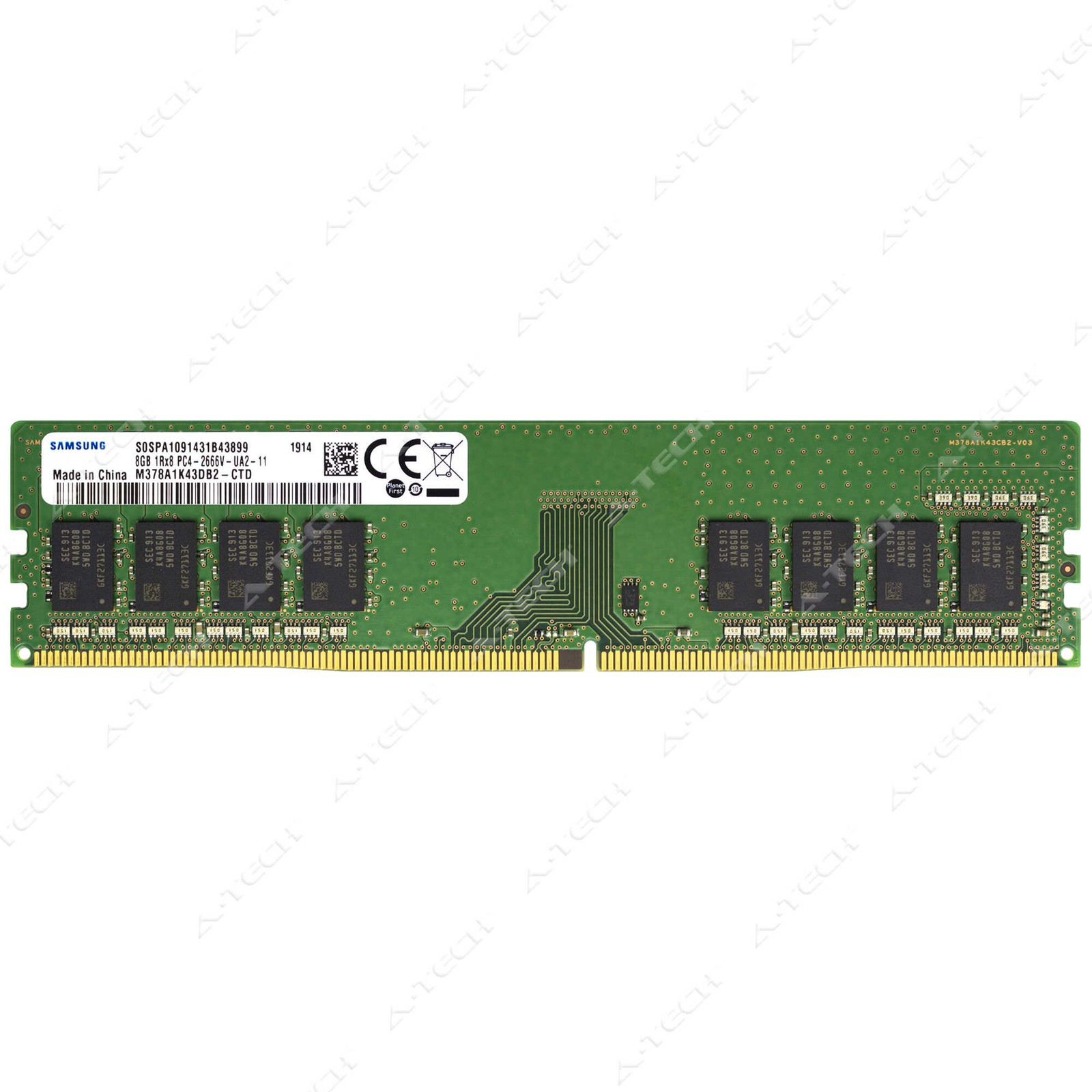 Samsung 8GB DDR4 2666MHz PC4-21300 1Rx8 DIMM Desktop Memory RAM M378A1K43DB2-CTD