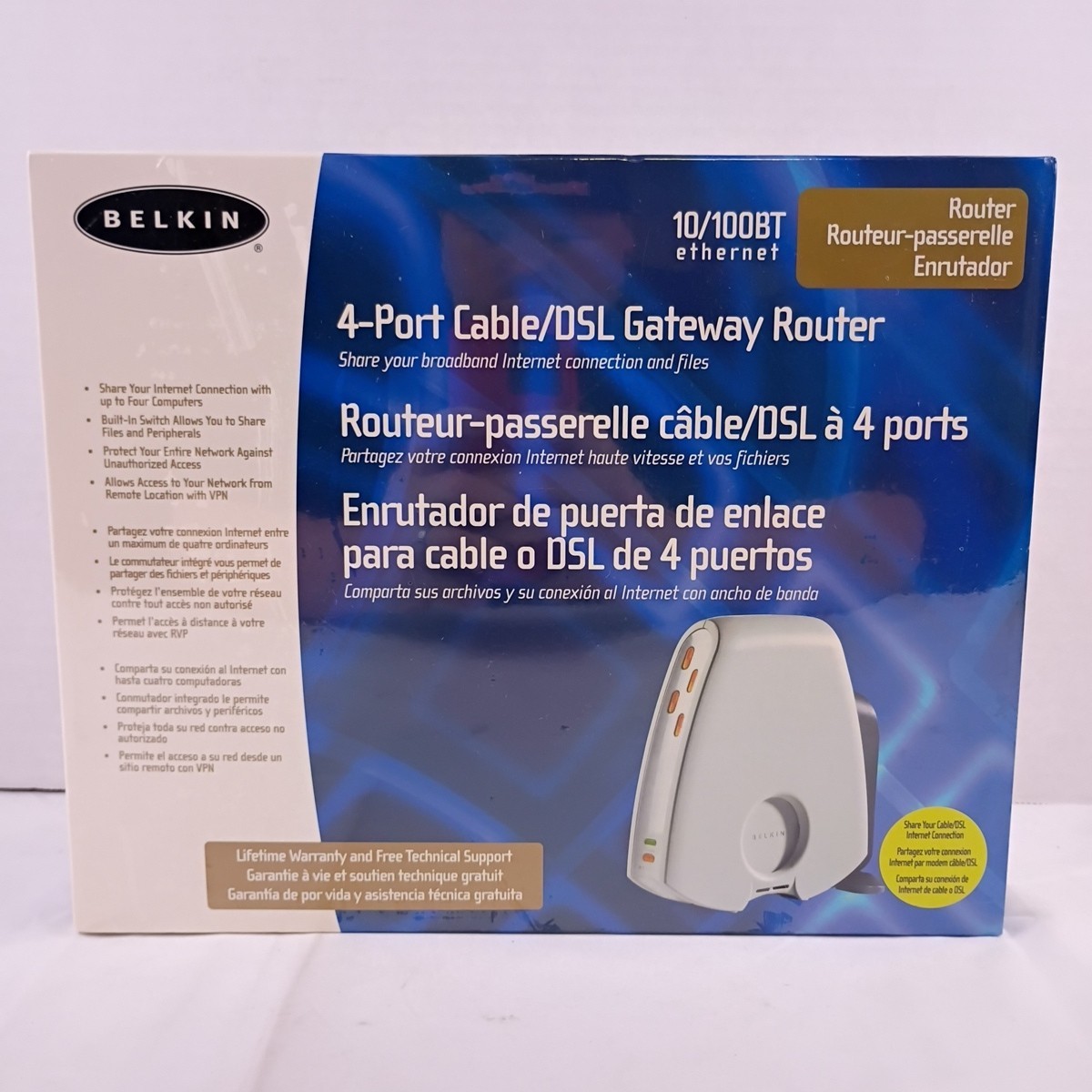 Belkin 4-Port Cable/DSL Gateway Router 10/100BT Ethernet New and Sealed